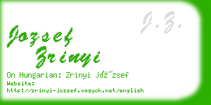 jozsef zrinyi business card